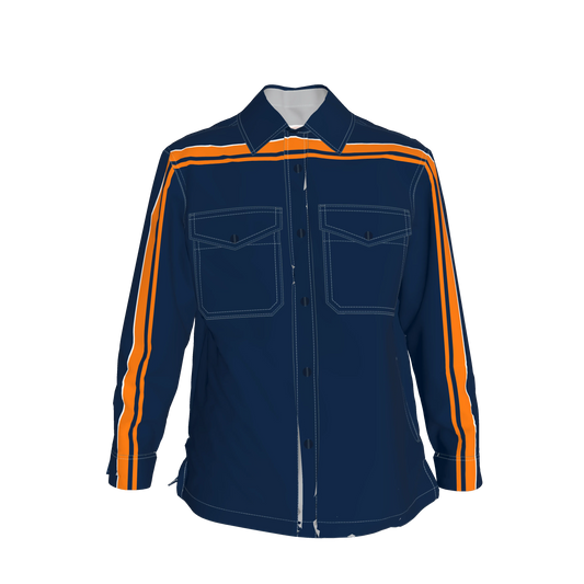 Navy & Orange MotoStripe™ Shirt Jacket Copy