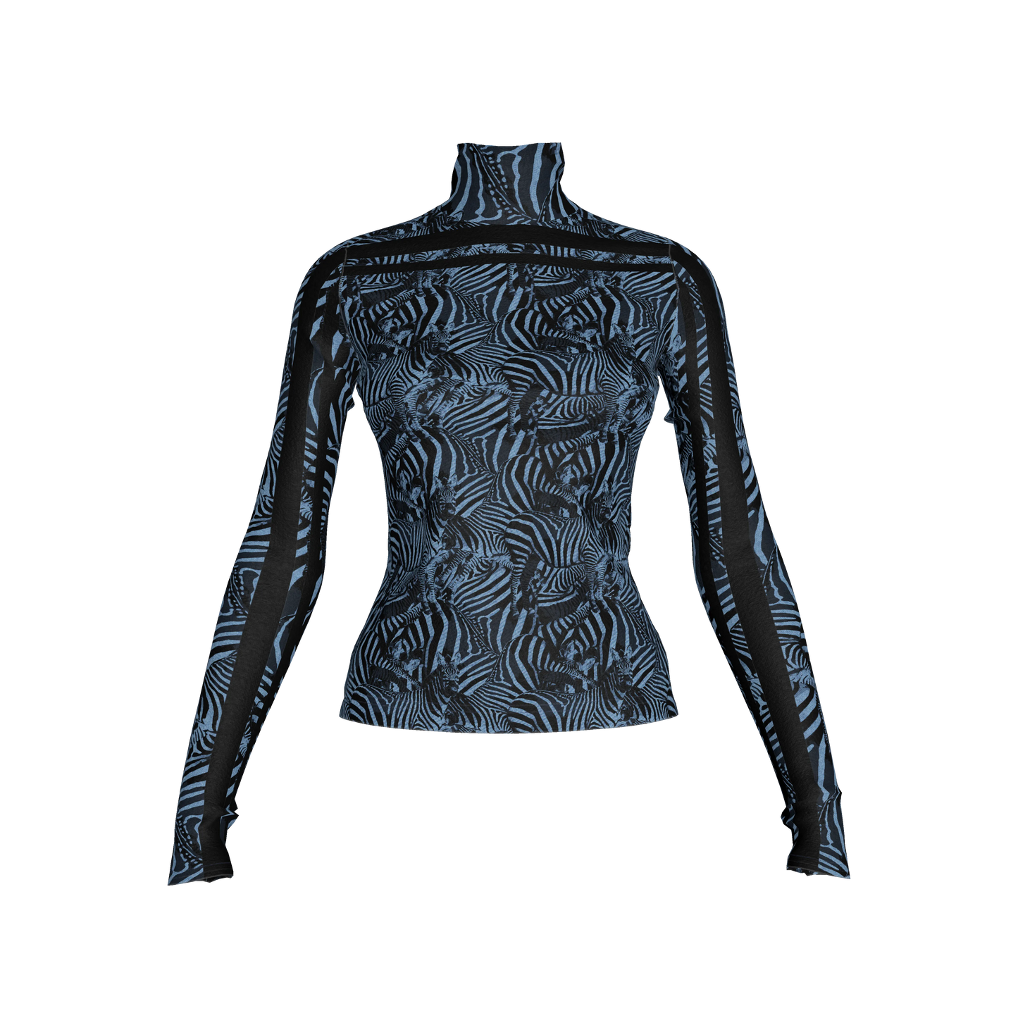 🦓💙 Blue Zebra MotoStripe™ Turtleneck