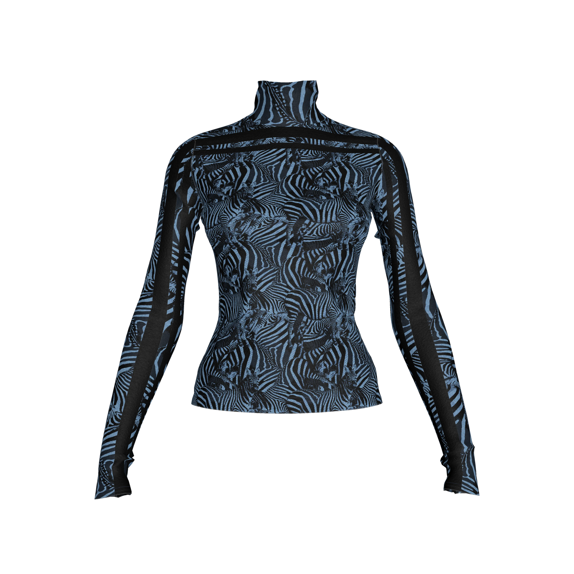 🦓💙 Blue Zebra MotoStripe™ Turtleneck