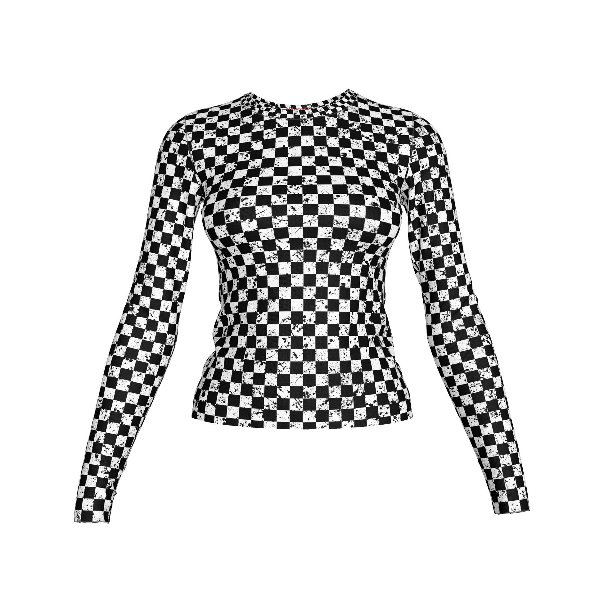 Chequered Splat Long Sleeve Tshirt