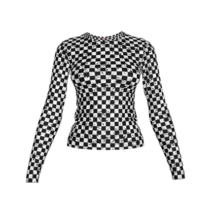 Chequered Splat Long Sleeve Tshirt