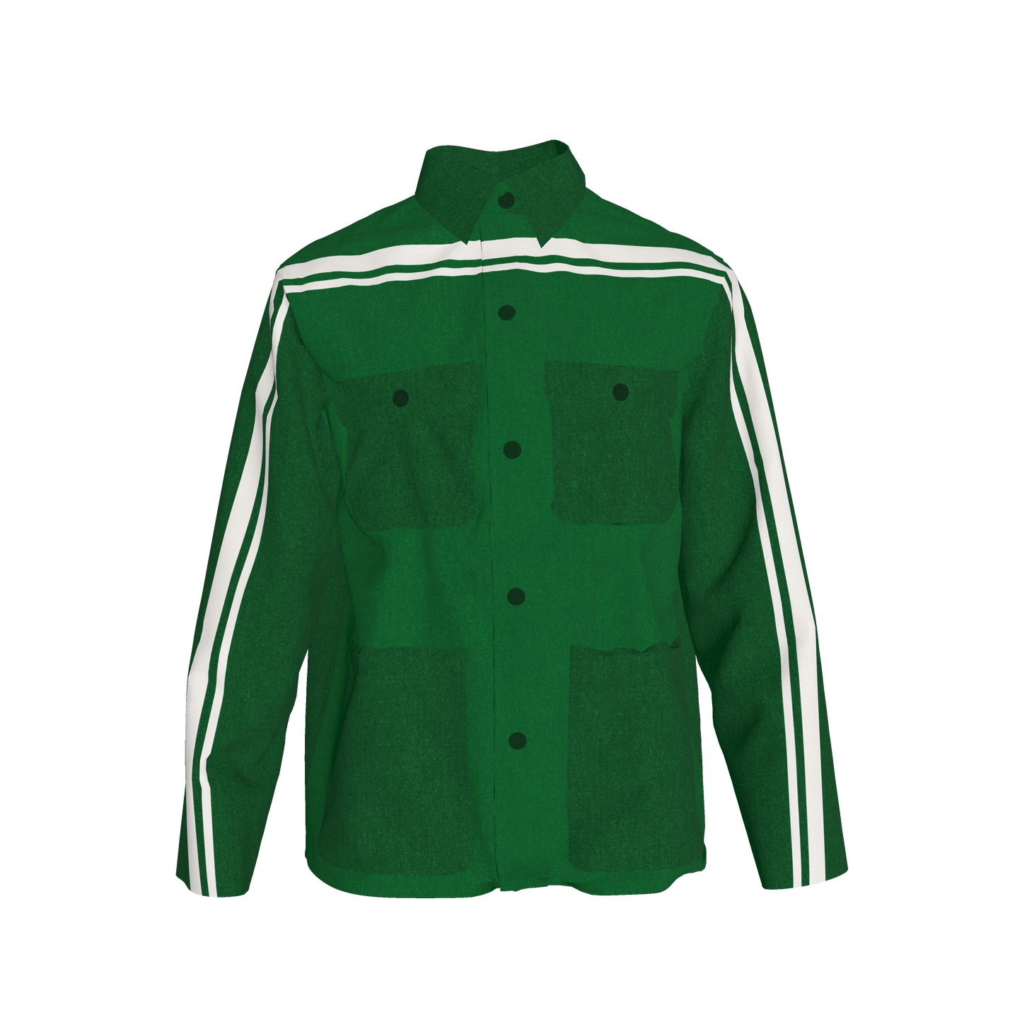 The Vintage Green MotoStripe™ Chore Coat 🌿🤍