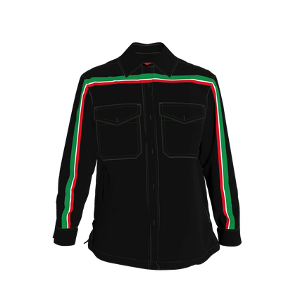 Italy MotoStripe™ Denim Shirt Jacket 🇮🇹⚫✨