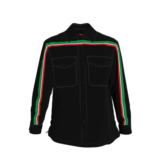 Italy MotoStripe™ Denim Shirt Jacket 🇮🇹⚫✨