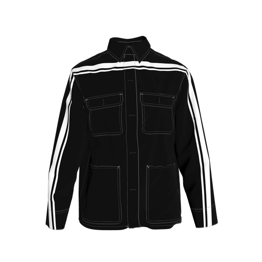 Black & White MotoStripe™ Chore Coat V2