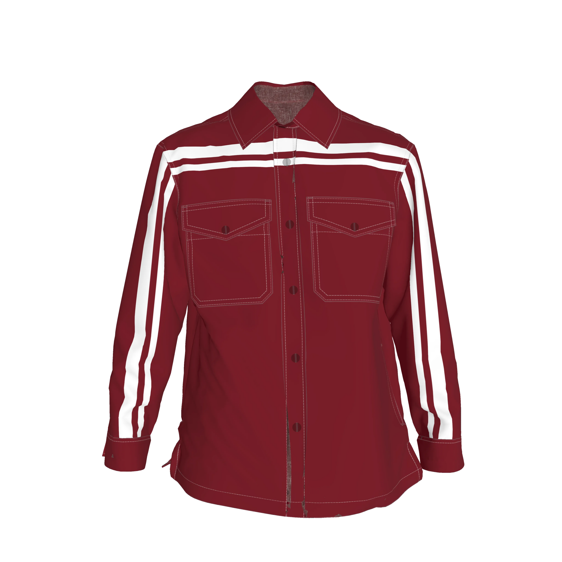 Crimson MotoStripe™ Snap shirt