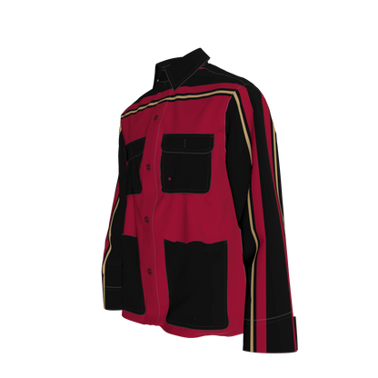 Maroon, Black and Gold MotoStripe™ Chore Coat