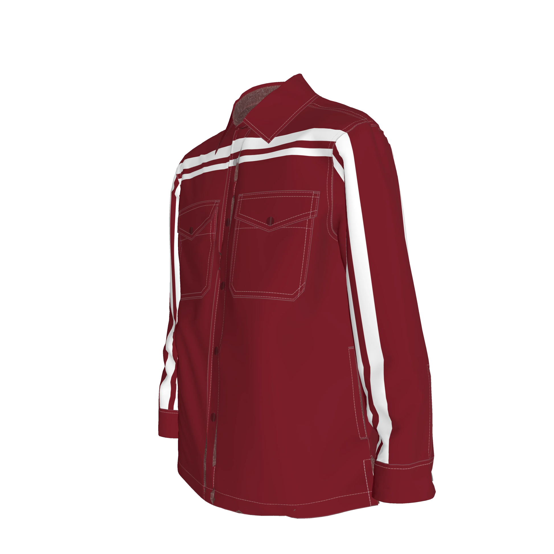 Crimson MotoStripe™ Snap shirt