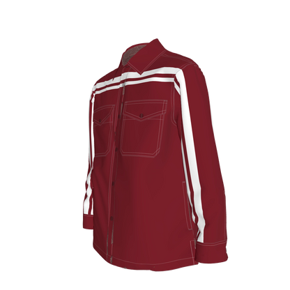 Crimson MotoStripe™ Snap shirt
