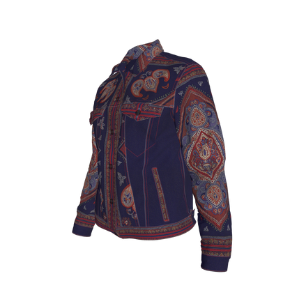 Navy & Red Bandana Women's Jacket 2