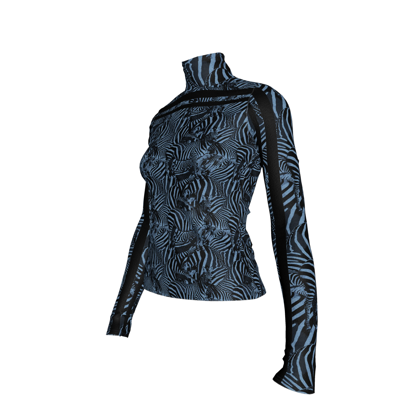 🦓💙 Blue Zebra MotoStripe™ Turtleneck