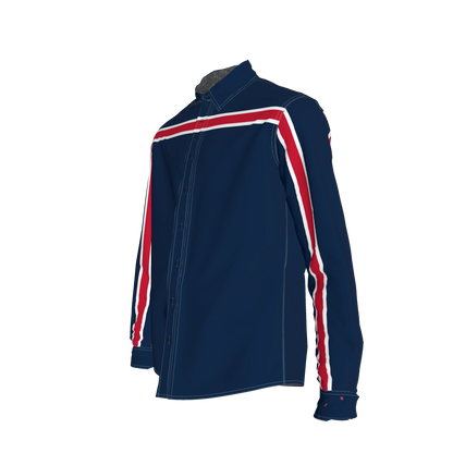 Navy White Red MotoStripe™ Slim Fit Men's