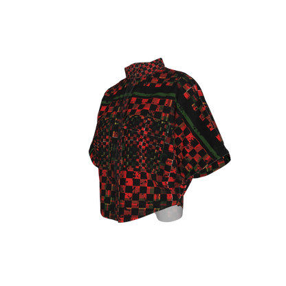 Tartan Chequed Splat MotoStripe™ Kimono Jacket