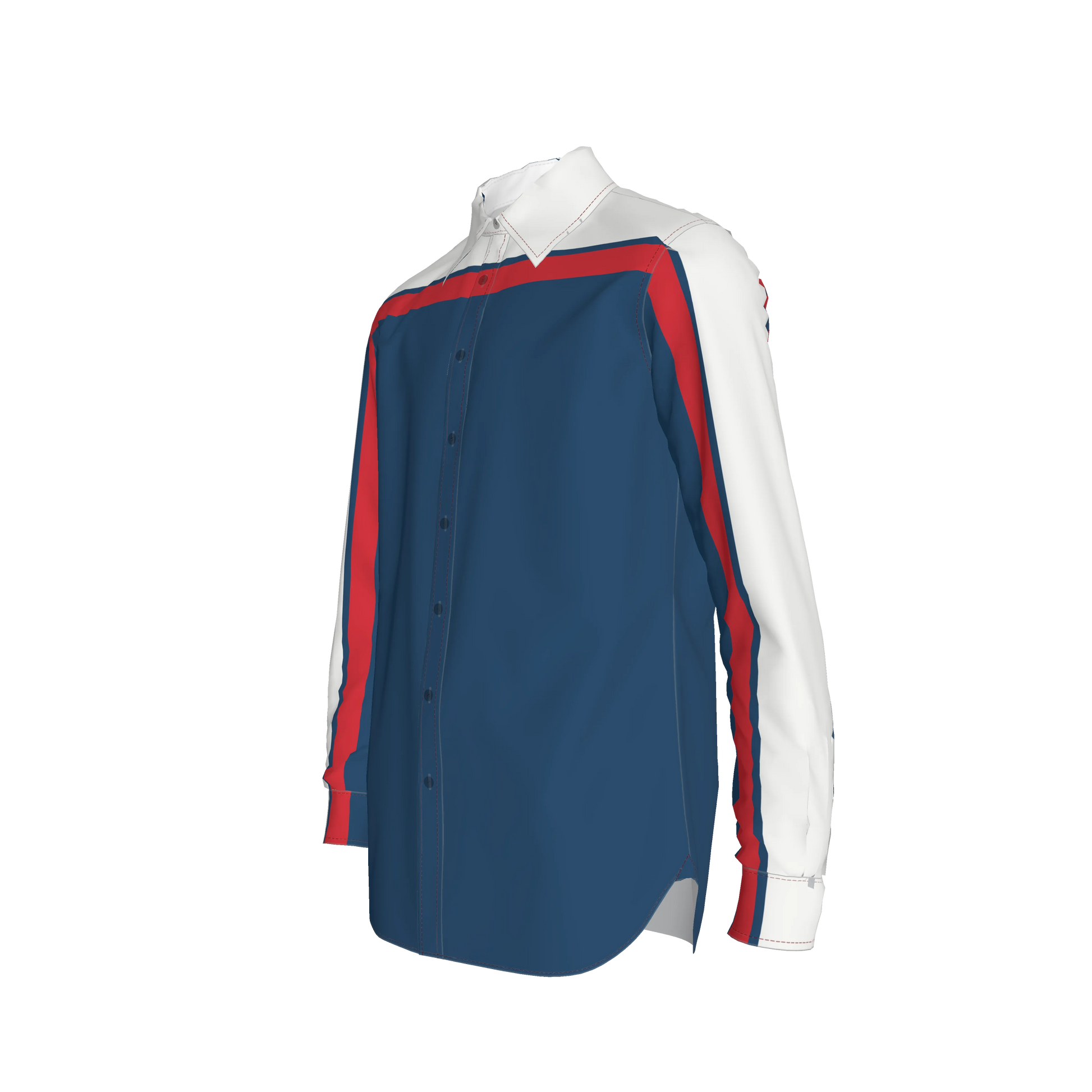 Red, White & Blue MotoStripe™ Button-Down Shirt