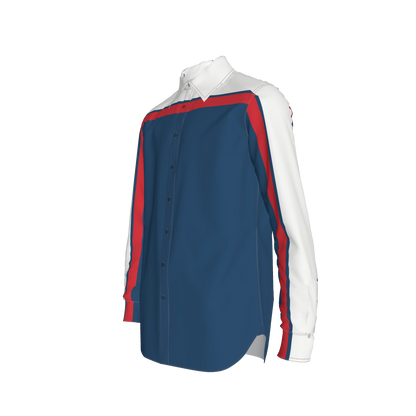 Red, White & Blue MotoStripe™ Button-Down Shirt