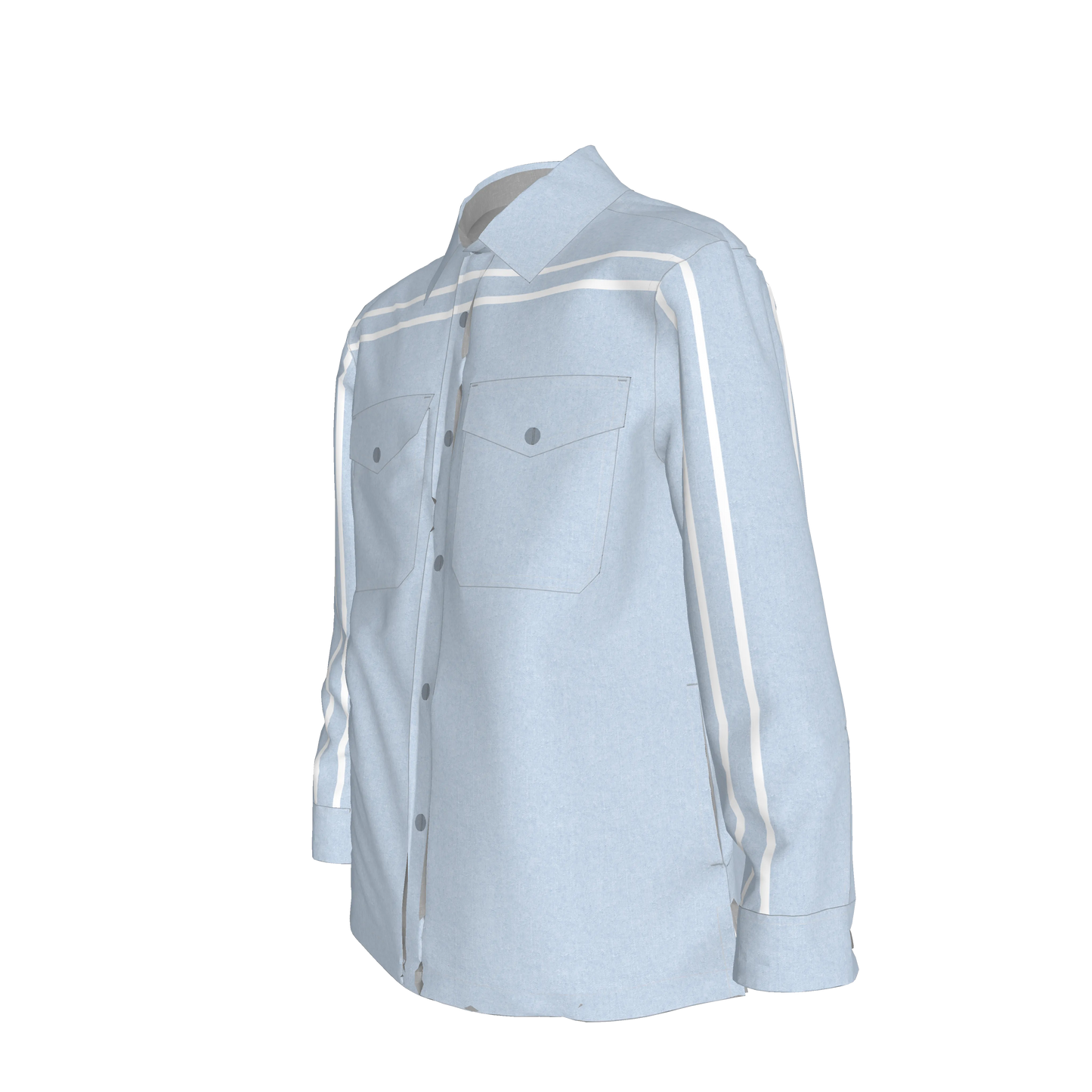 Wash Denim MotoStripe™ Snap Shirt