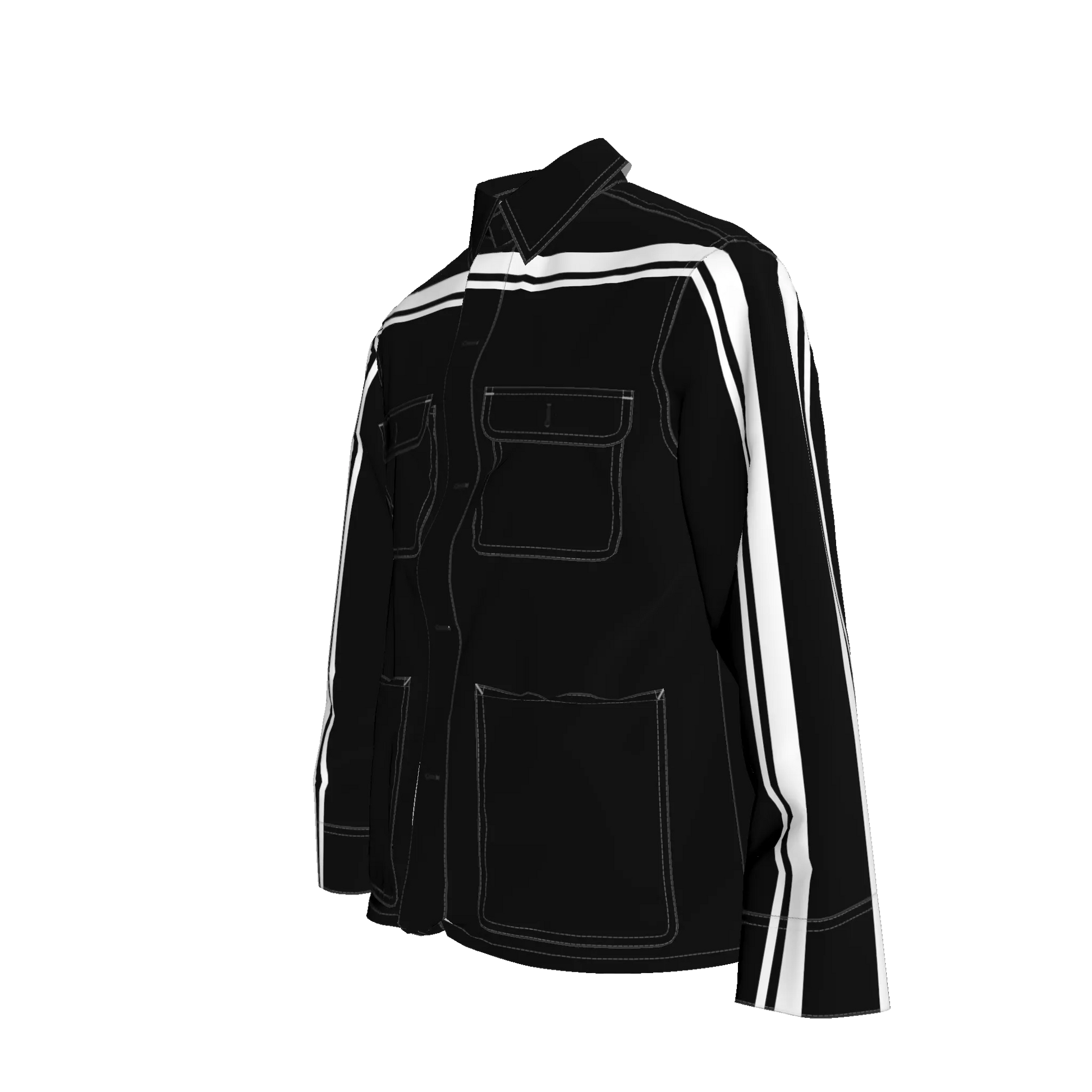 Black & White MotoStripe™ Chore Coat V2