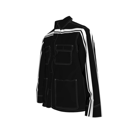 Black & White MotoStripe™ Chore Coat V2