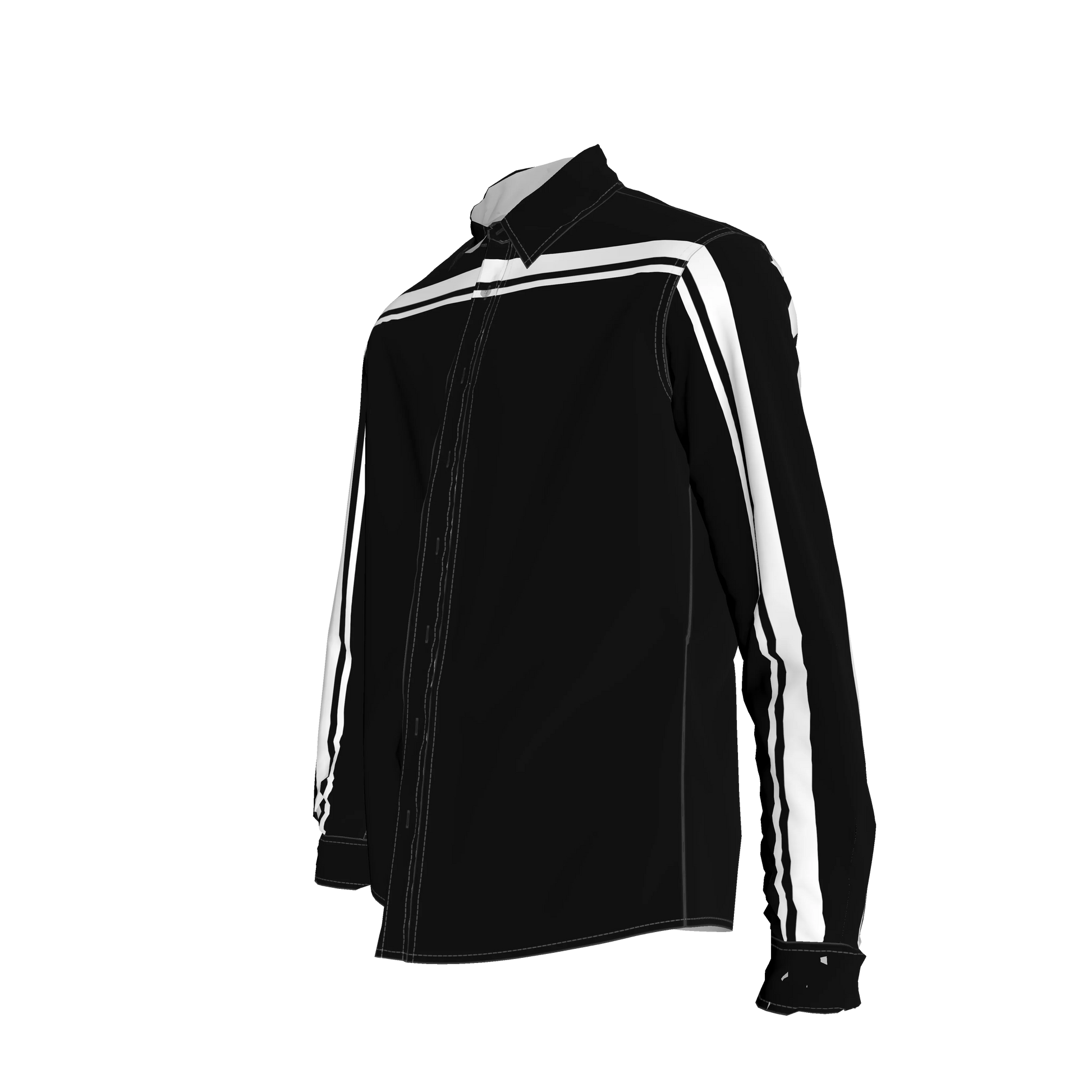 Black MotoStripe™ Slim Fit Men's Shirt