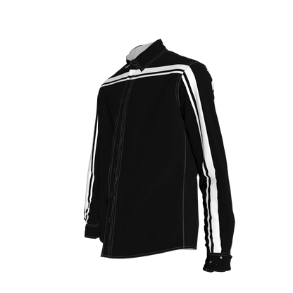 Black MotoStripe™ Slim Fit Men's Shirt