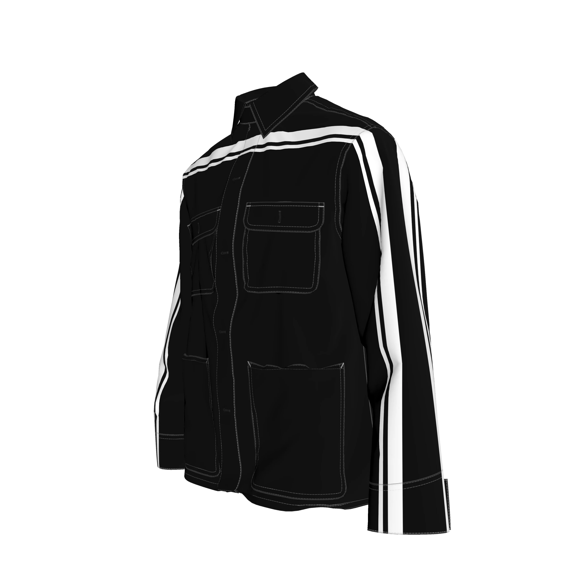 Black & White MotoStripe™ Chore Coat V2