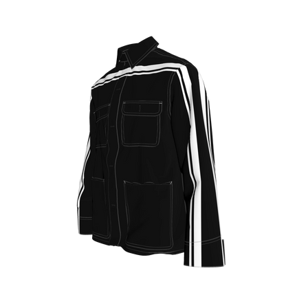 Black & White MotoStripe™ Chore Coat V2