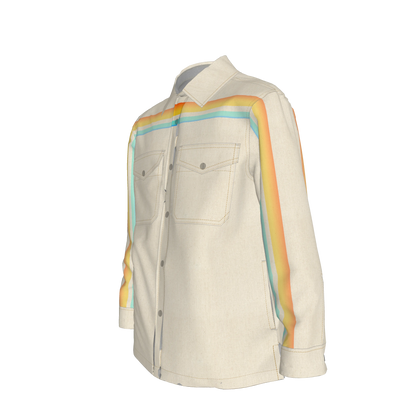 Sunset Sea MotoStripe™ Snap Shirt Jacket