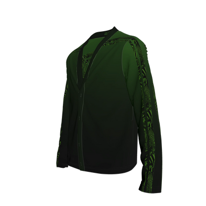 💚🦓 Wicked Green Zebra MotoStripe™ Terry Cardigan