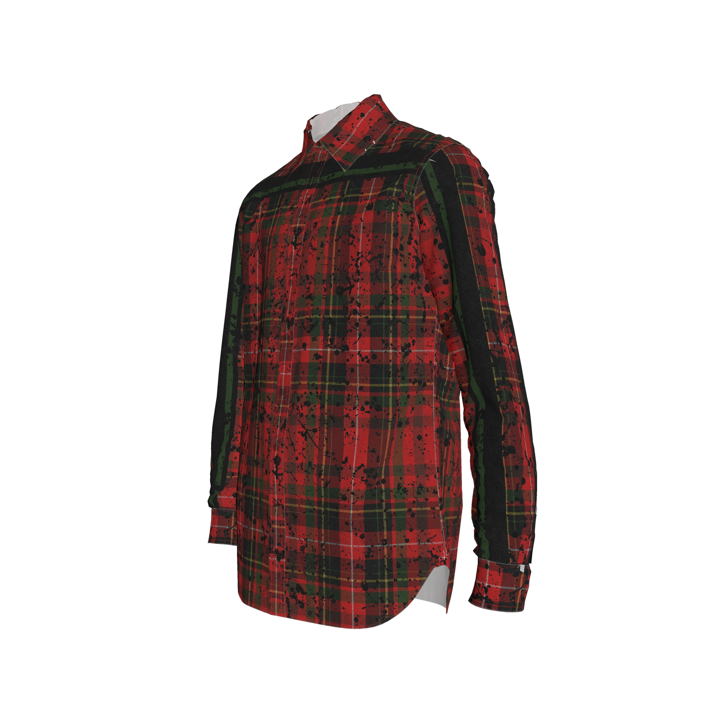 Splat Tartan Green MotoStripe™ Shirt