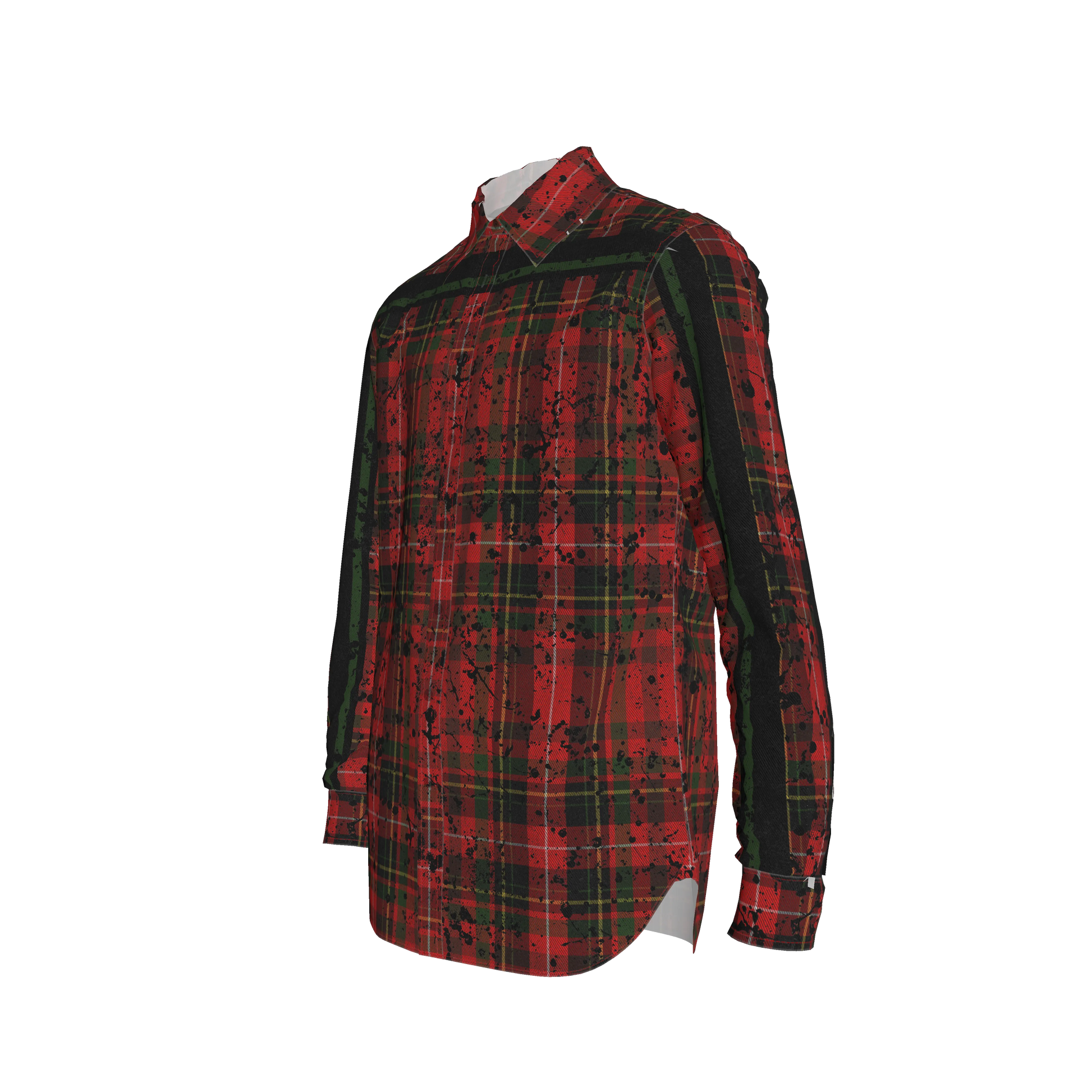 Splat Tartan Green MotoStripe™ Shirt