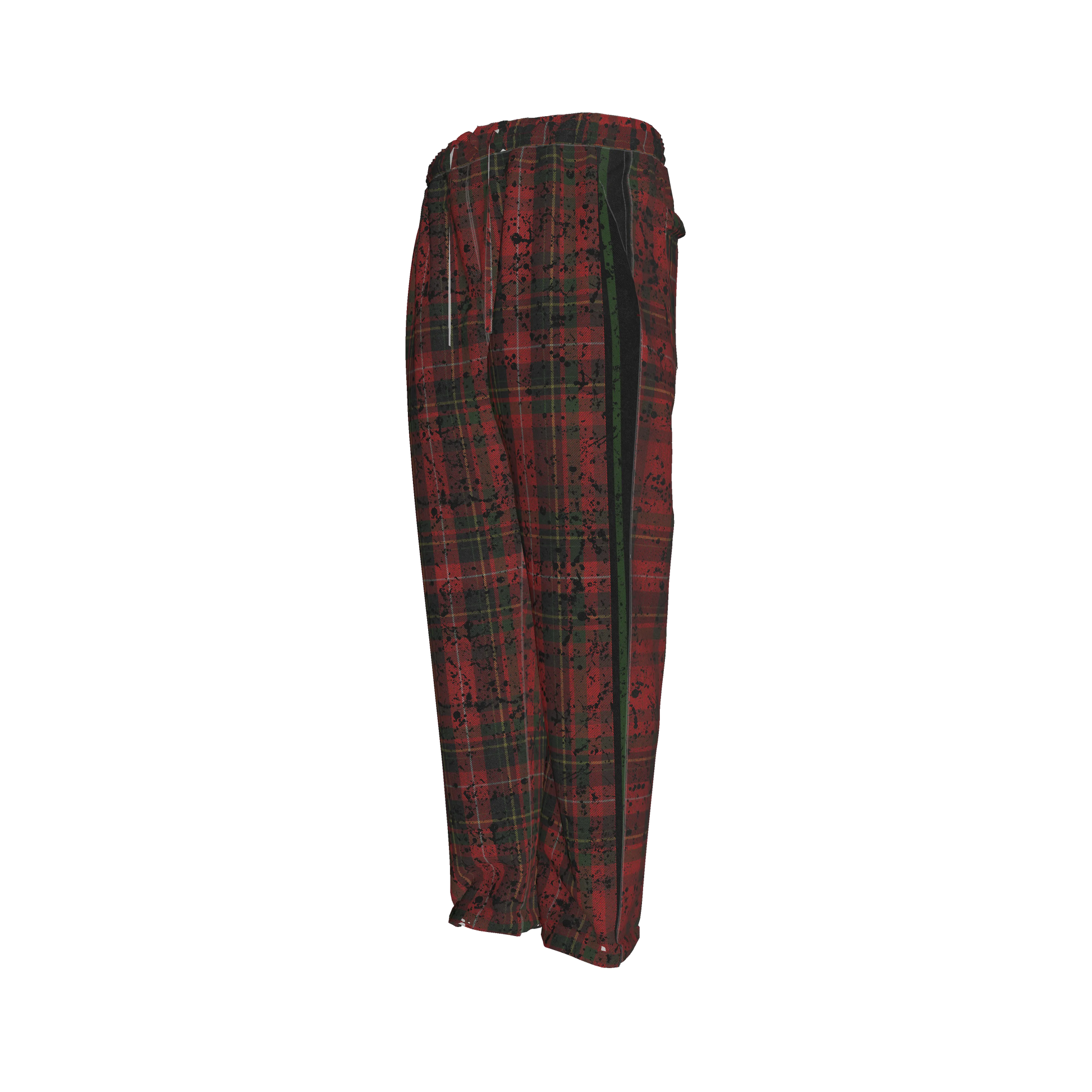 Splat Tartan Green MotoStripe™ Pegged Trousers
