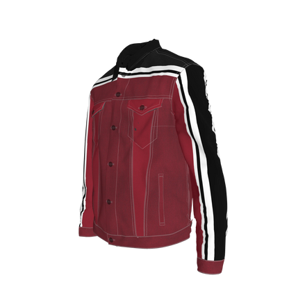 Crimson MotoStripe™ Jean Jacket