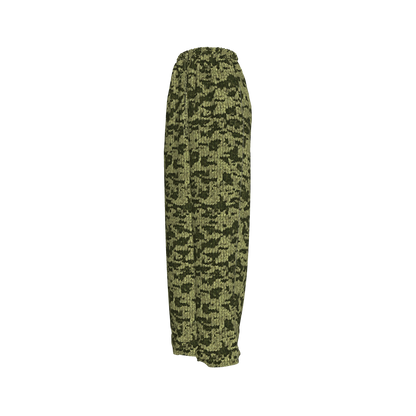 Green Forest Faux Knit 🌲🧶 Drawstring Pants