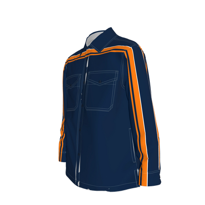 Navy & Orange MotoStripe™ Shirt Jacket Copy
