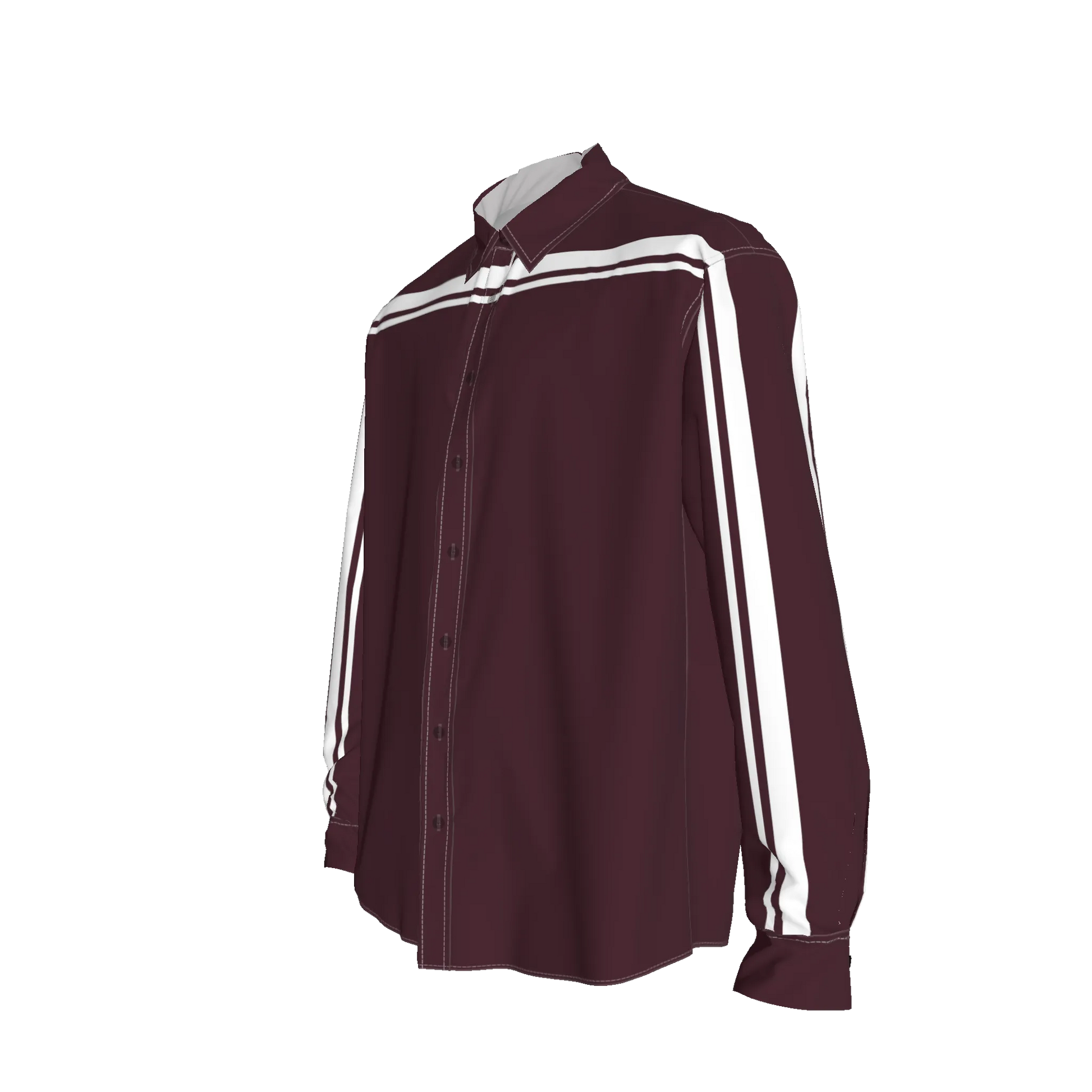 Maroon MotoStripe™ Oversized Men's Shirt