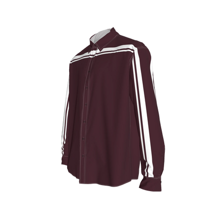 Maroon MotoStripe™ Oversized Men's Shirt