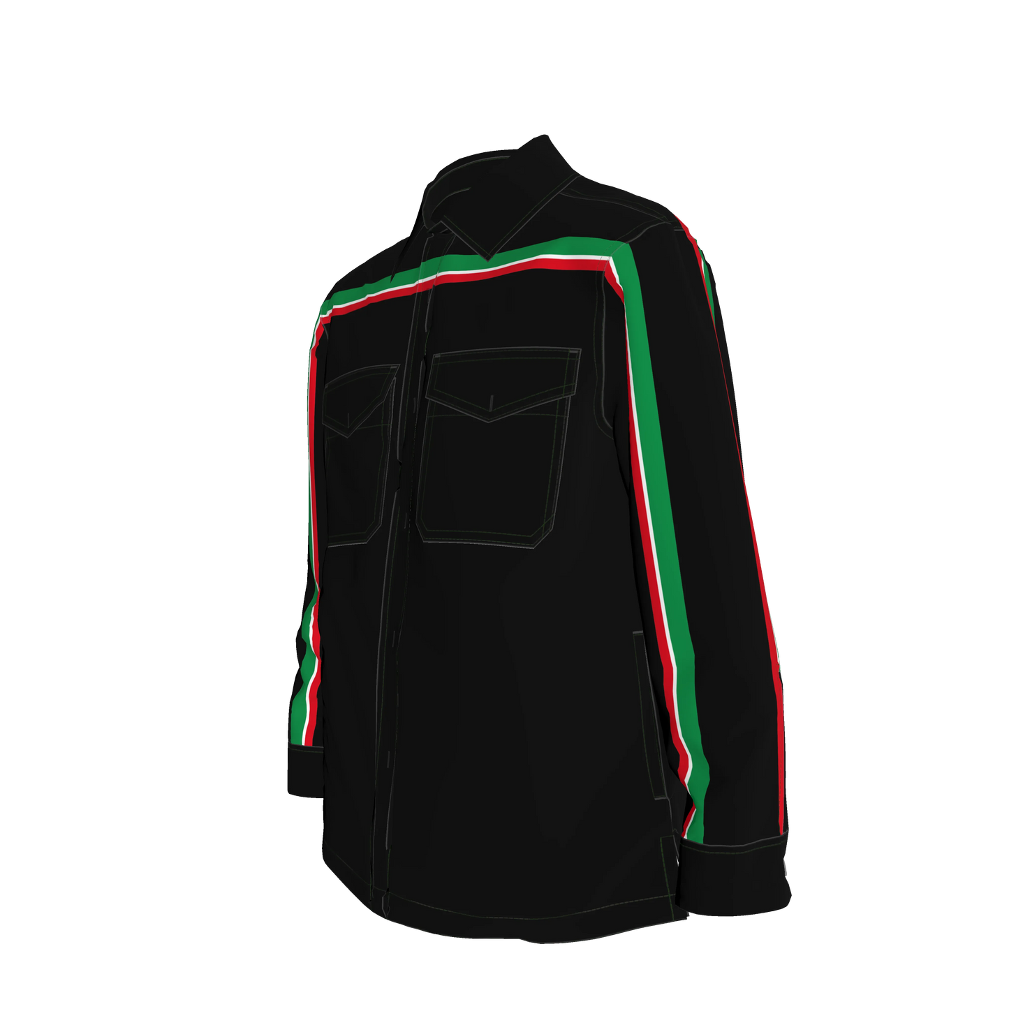 Italy MotoStripe™ Denim Shirt Jacket 🇮🇹⚫✨