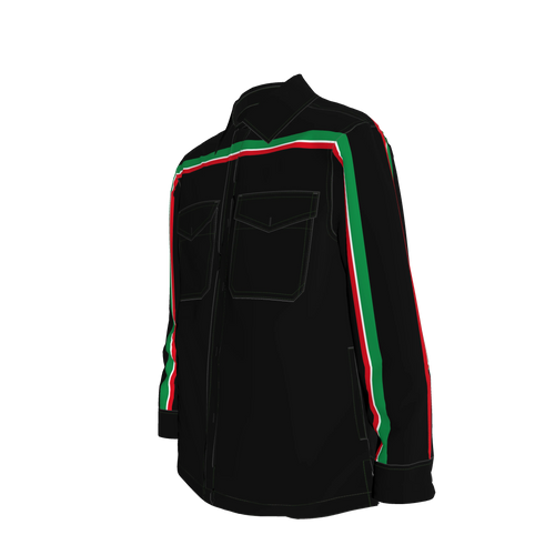 Italy MotoStripe™ Denim Shirt Jacket 🇮🇹⚫✨