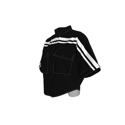 Black and White MotoStripe™ Kimono Jacket