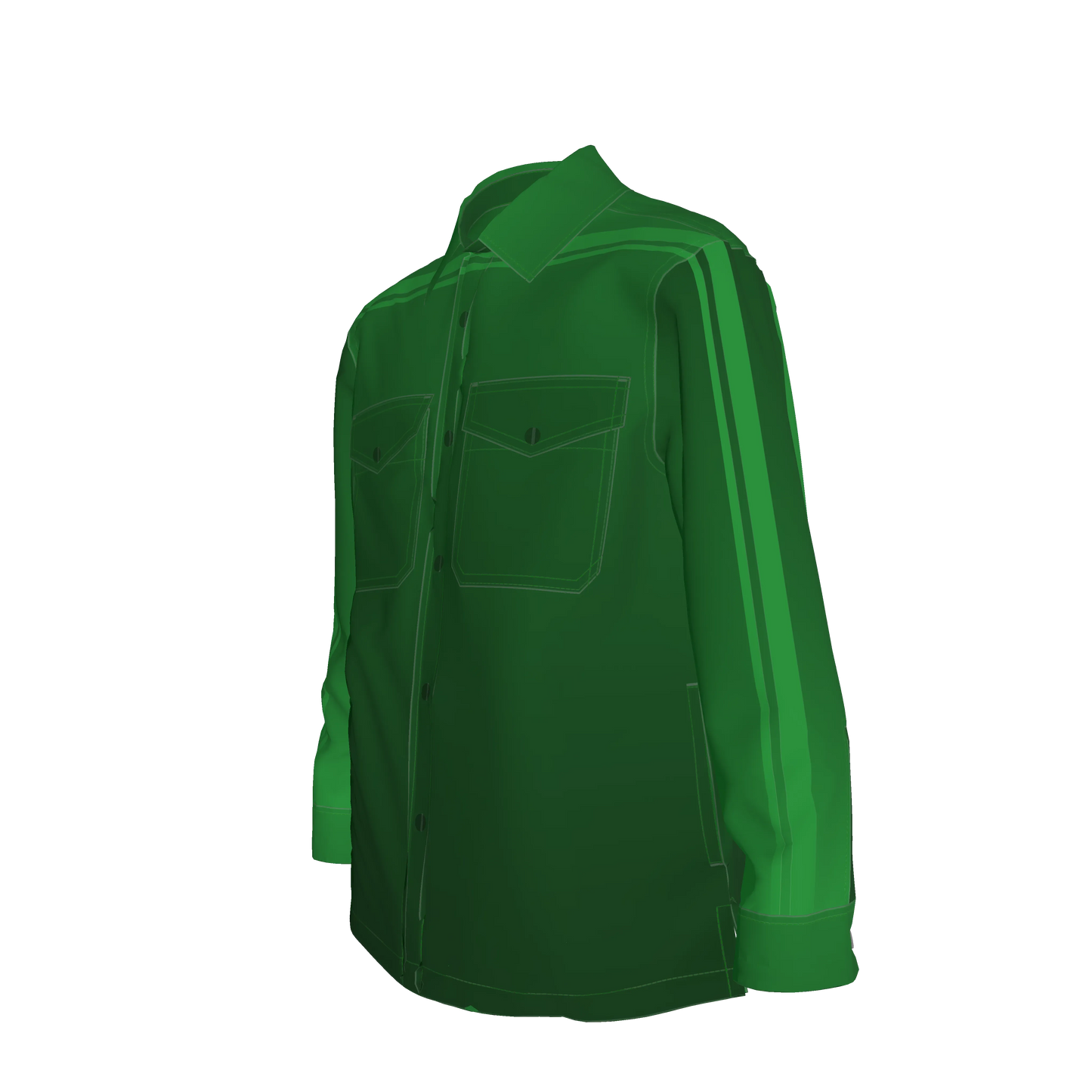 Forest Gradient MotoStripe™ Shirt Jacket 🌲🟩⚡