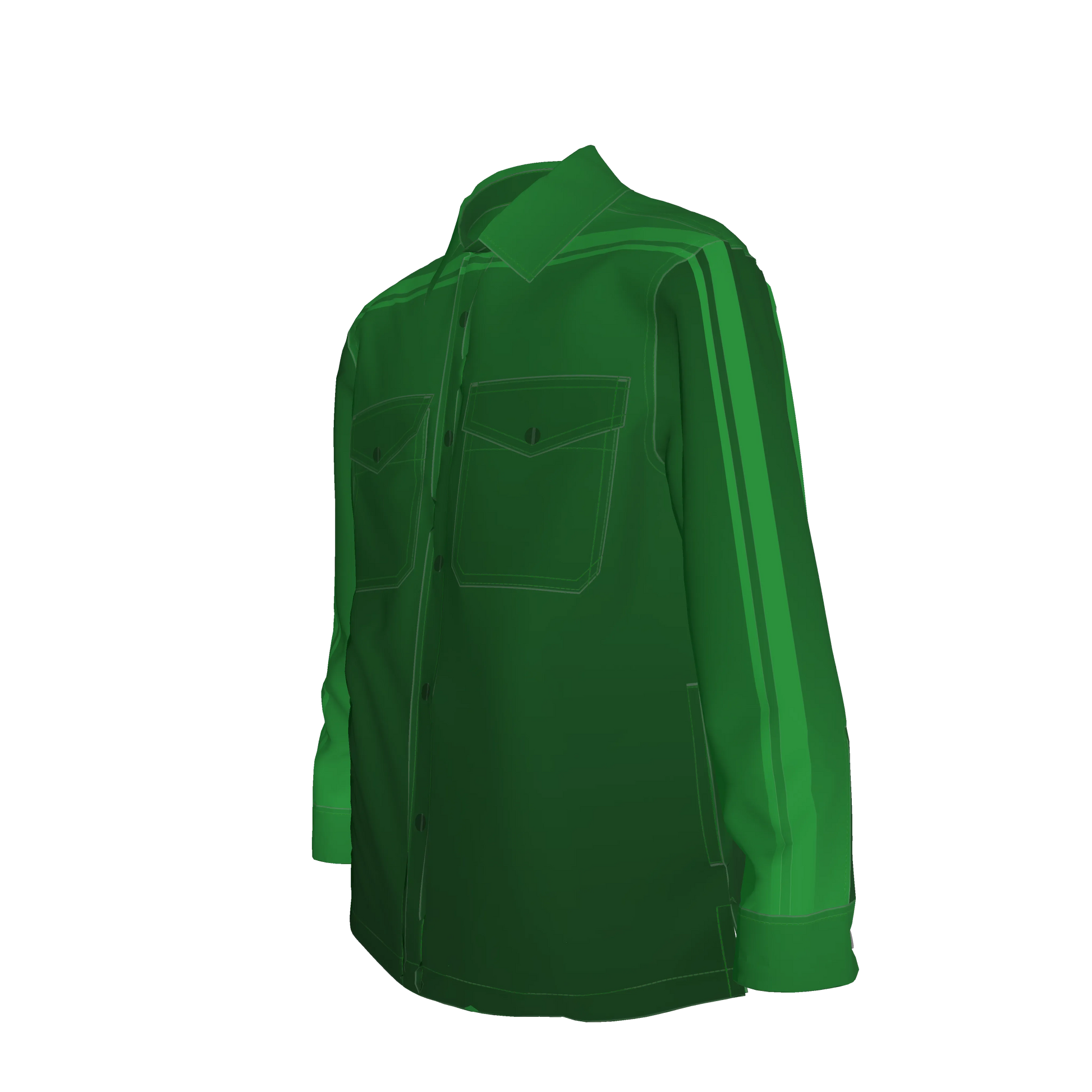 Forest Gradient MotoStripe™ Shirt Jacket 🌲🟩⚡