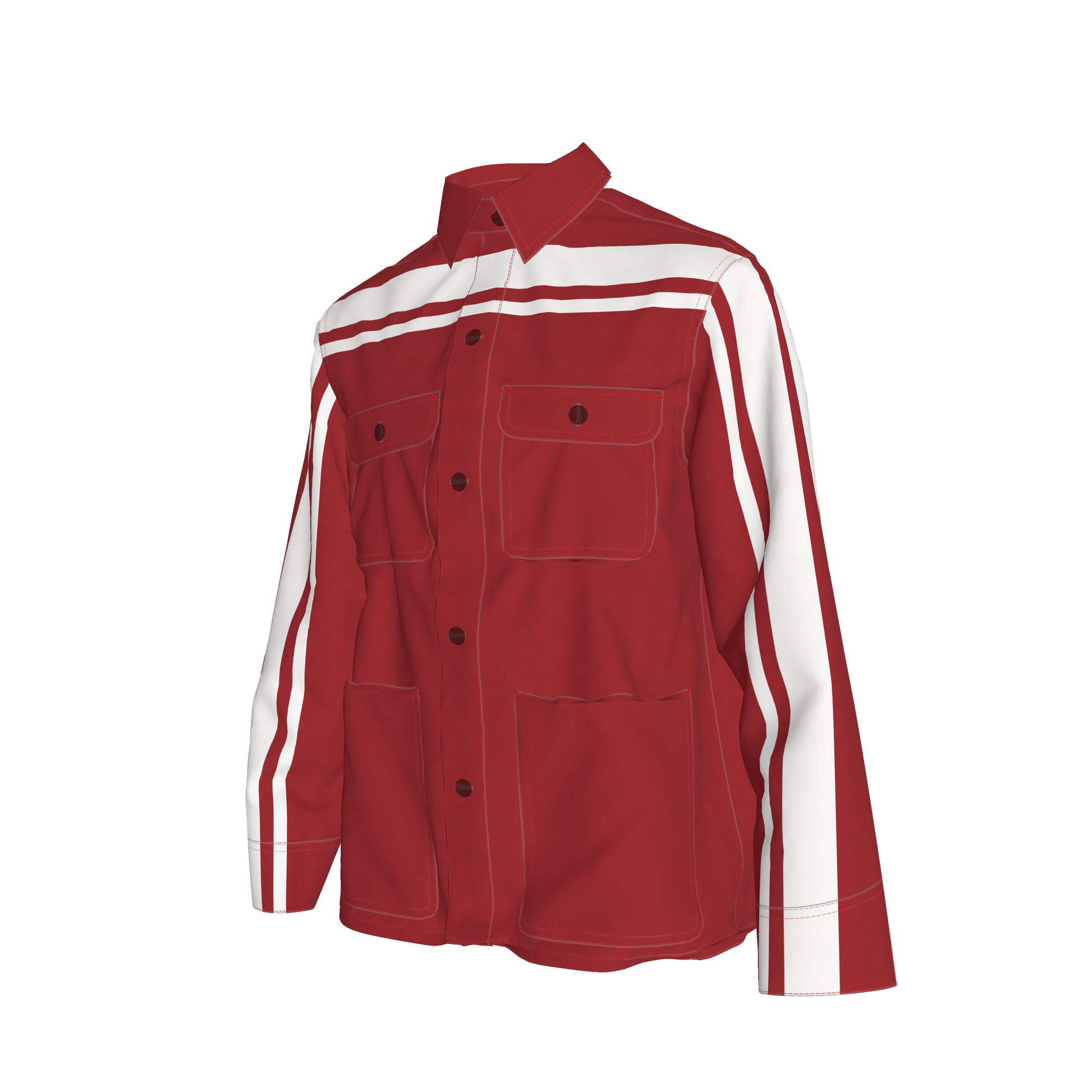 🟥⬜ Red Wide MotoStripe™ Coat