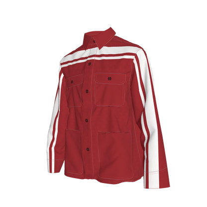 🟥⬜ Red Wide MotoStripe™ Coat