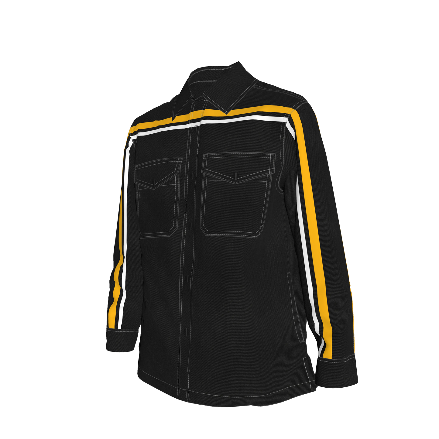Black & Yellow MotoStripe™ Shirt Jacket