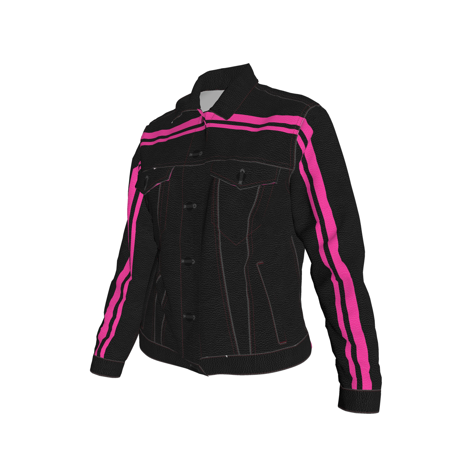 Pink MotoStripe™ Jean Jacket 🖤💖🏁
