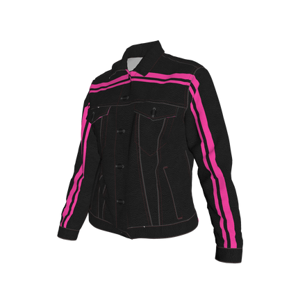 Pink MotoStripe™ Jean Jacket 🖤💖🏁