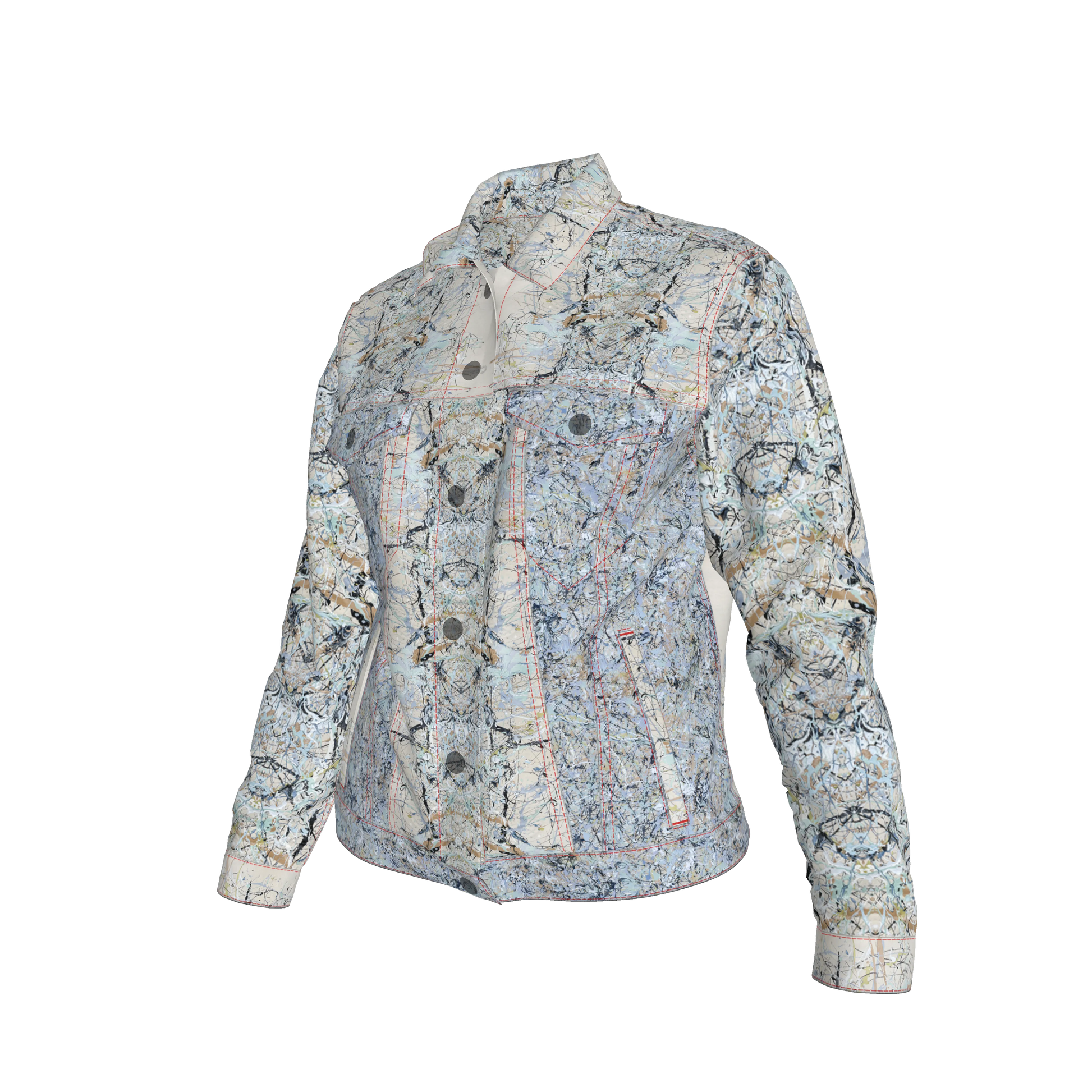 💙 Splatter Canvas Jean Jacket