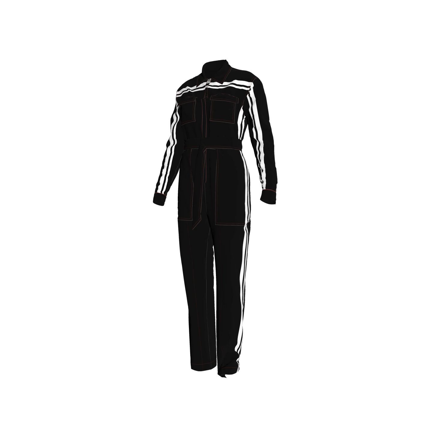 Black & White MotoStripe™ Jumpsuit