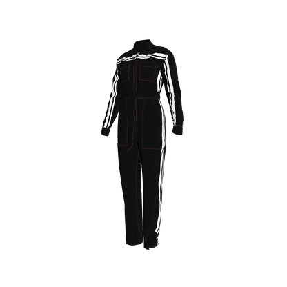 Black & White MotoStripe™ Jumpsuit