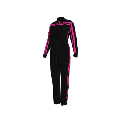 Pink MotoStripe™ Zip-up Jumpsuit